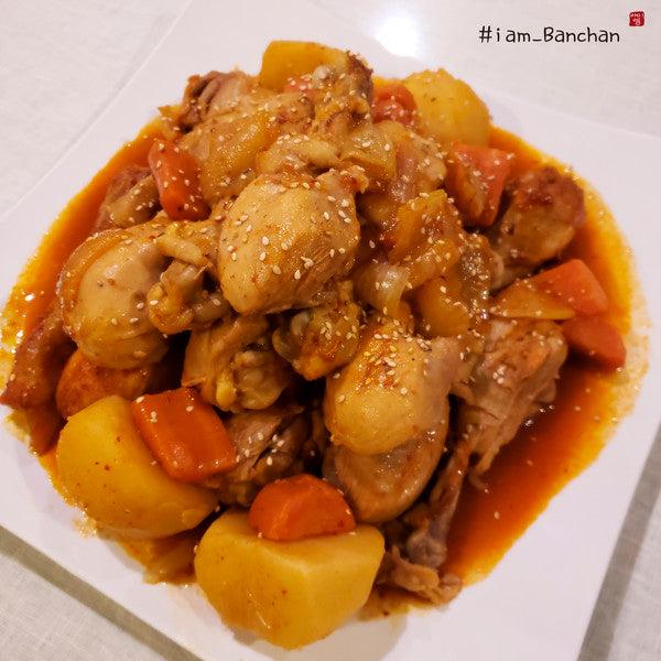 감자맛난 닭 볶음탕 chicken stew in spicy sauce