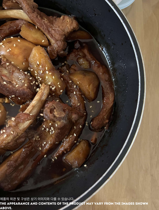 돼지 등갈비찜 Brasied pork baby back rib in soy sauce